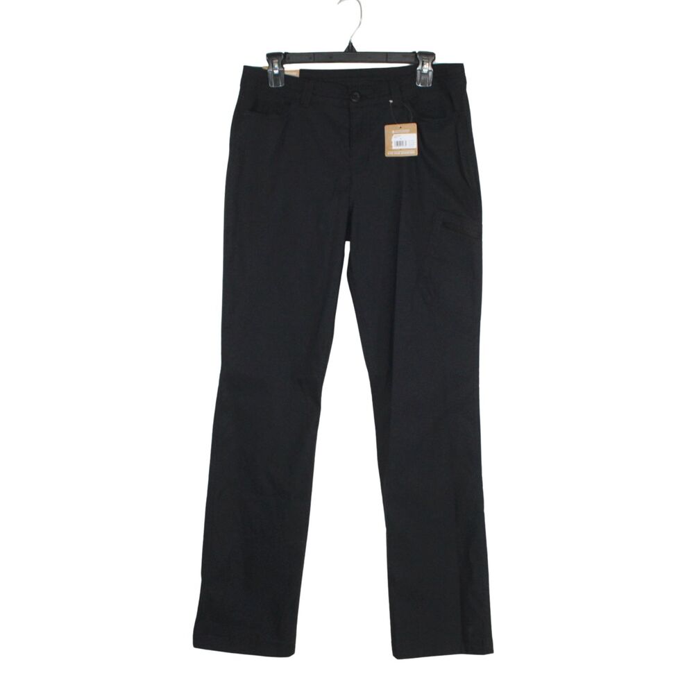 Eddie Bauer women's tech pants size 6 black straight leg mid rise outdoor hike